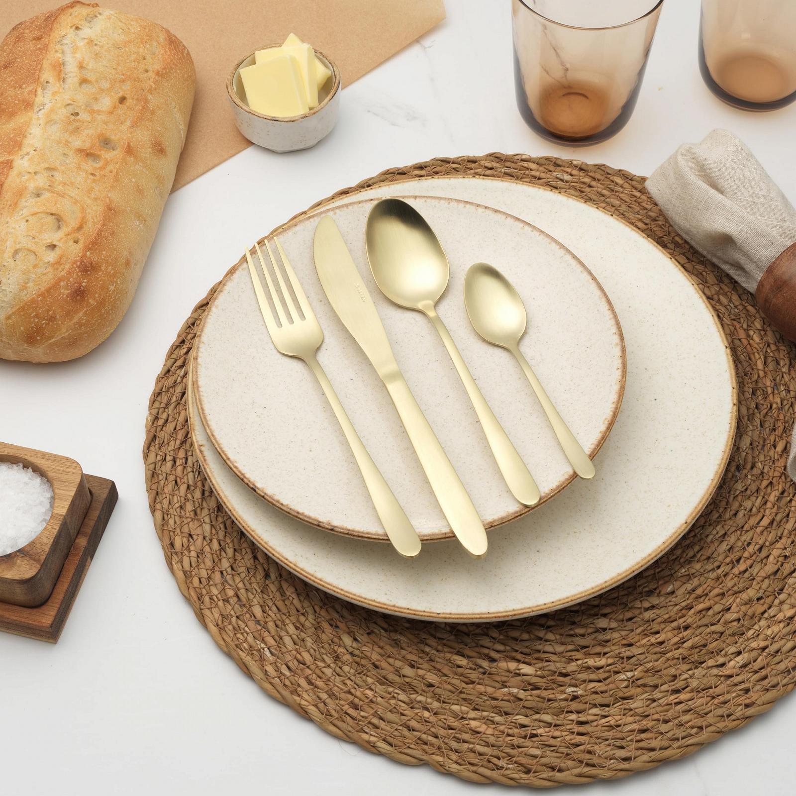 Набор столовых приборов Salter Chiltern BW11396EU7, 16 предметов, нержавеющая сталь, золотой, фото №5