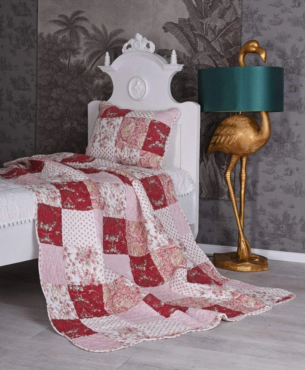 Покривало стьобана Palazzo Exclusive 150 x 200 см, червоно-біла, фото №3 Покривало стьобана Palazzo Exclusive 150 x 200 см, червоно-біла, фото №3