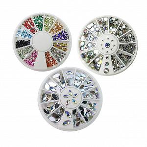 Кристаллы для ногтей Healvian, 3 шт., плоские кристаллы для маникюра, украшения для ногтей, цветные бриллиантовые наклейки для ногтей - Фото 1