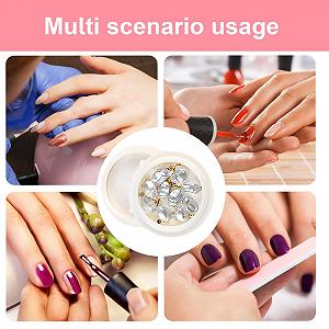 Стразы для ногтей Crystal Symphony 10 шт., разноцветные synthetic.ua - Фото 1