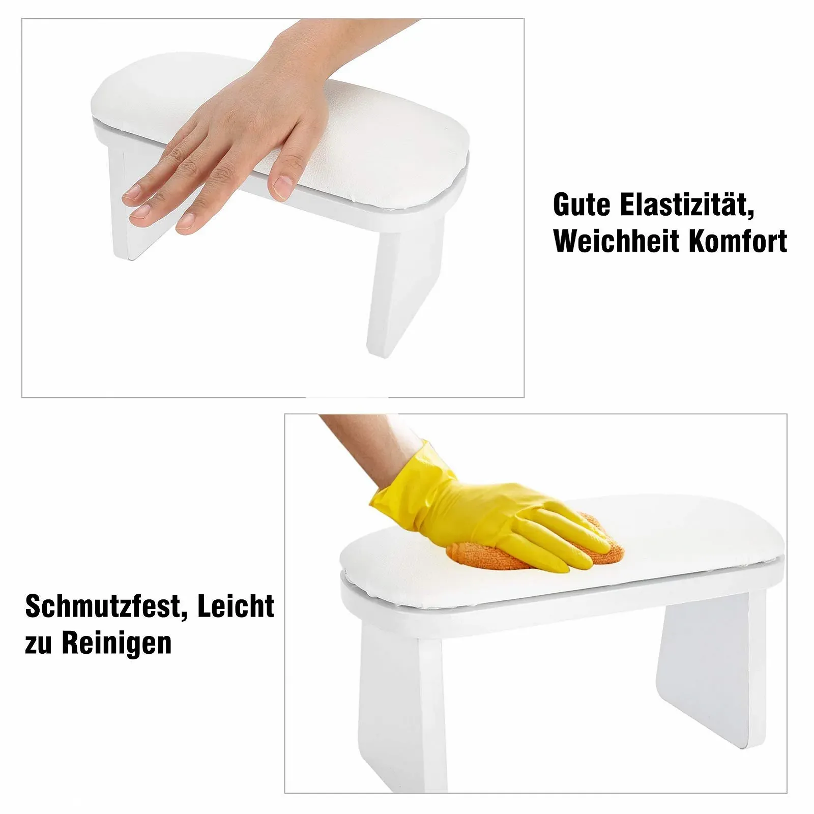 Подушка під руки для манікюру зі штучної шкіри, Біла, фото №5 Подушка під руки для манікюру зі штучної шкіри, Біла, фото №5