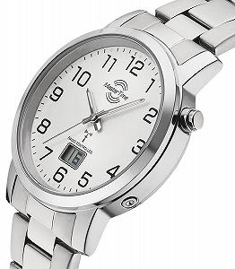 Кварцовий радіокерований чоловічий годинник Master Time Аналогово-цифровий MTGA-10300-12M з браслетом з нержавіючої сталі, сріблястий synthetic.ua - Фото 1