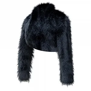 Куртка зі штучного хутра Жіноча Коротка - Фото 1