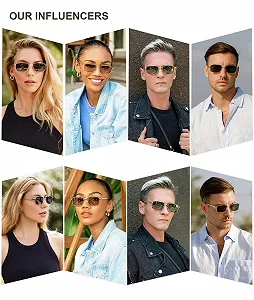 Солнцезащитные очки Ретро Прямоугольные Поляризованные Металлические SOJOS SJ1215 synthetic.ua - Фото 1