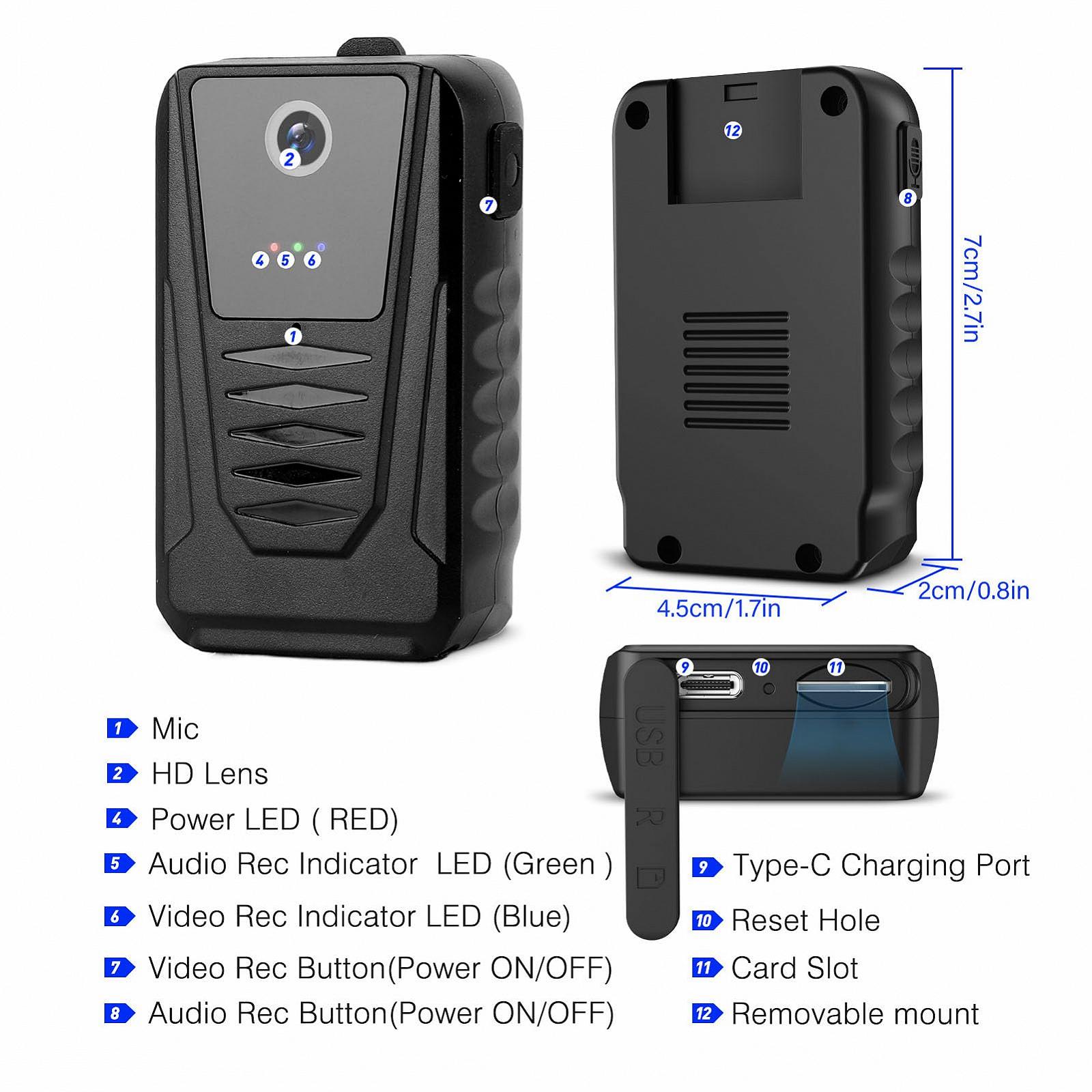 Екшн-камера Xiuganpo 1080P HD Тіло Weitwinkelobjektiv 1000 мАг, фото №6