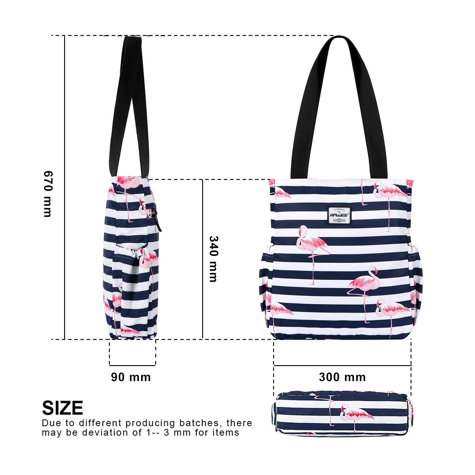 Сумка Hawee, жіноча, з блискавкою. Повсякденна, велика, водонепроникна. Для подорожей, роботи, школи, повсякденного життя, спортзалу, пляжу., фото №6