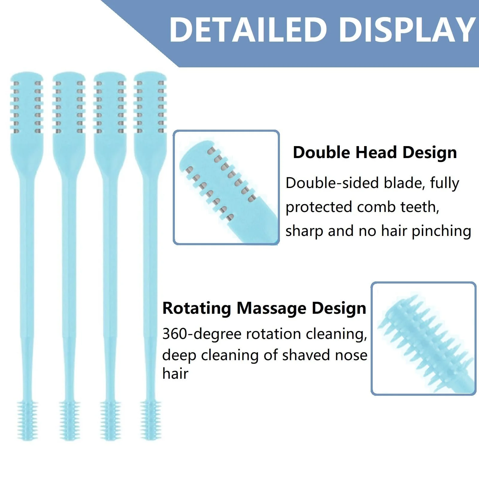 Тример для носа Double-Sided Nose Hair Knife з 360° обертанням, фото №2