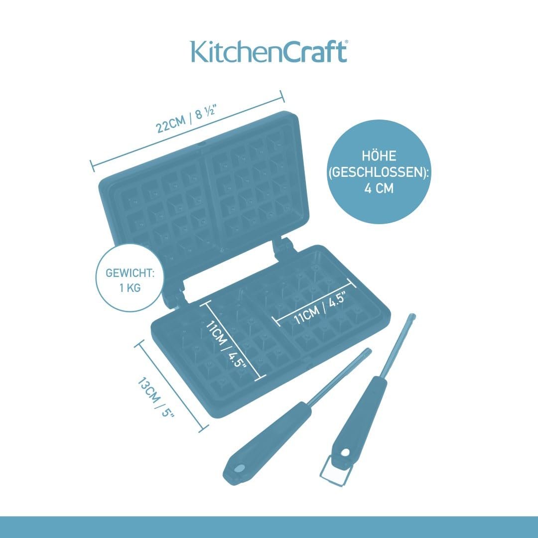 Вафельница Kitchen Craft Двойная Антипригарное покрытие, фото №3