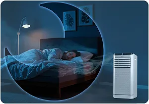 Мобільний кондиціонер Berdsen 9000 BTU 4-в-1 Tuya Smart App Енергоефективний Білий synthetic.ua - Фото 1