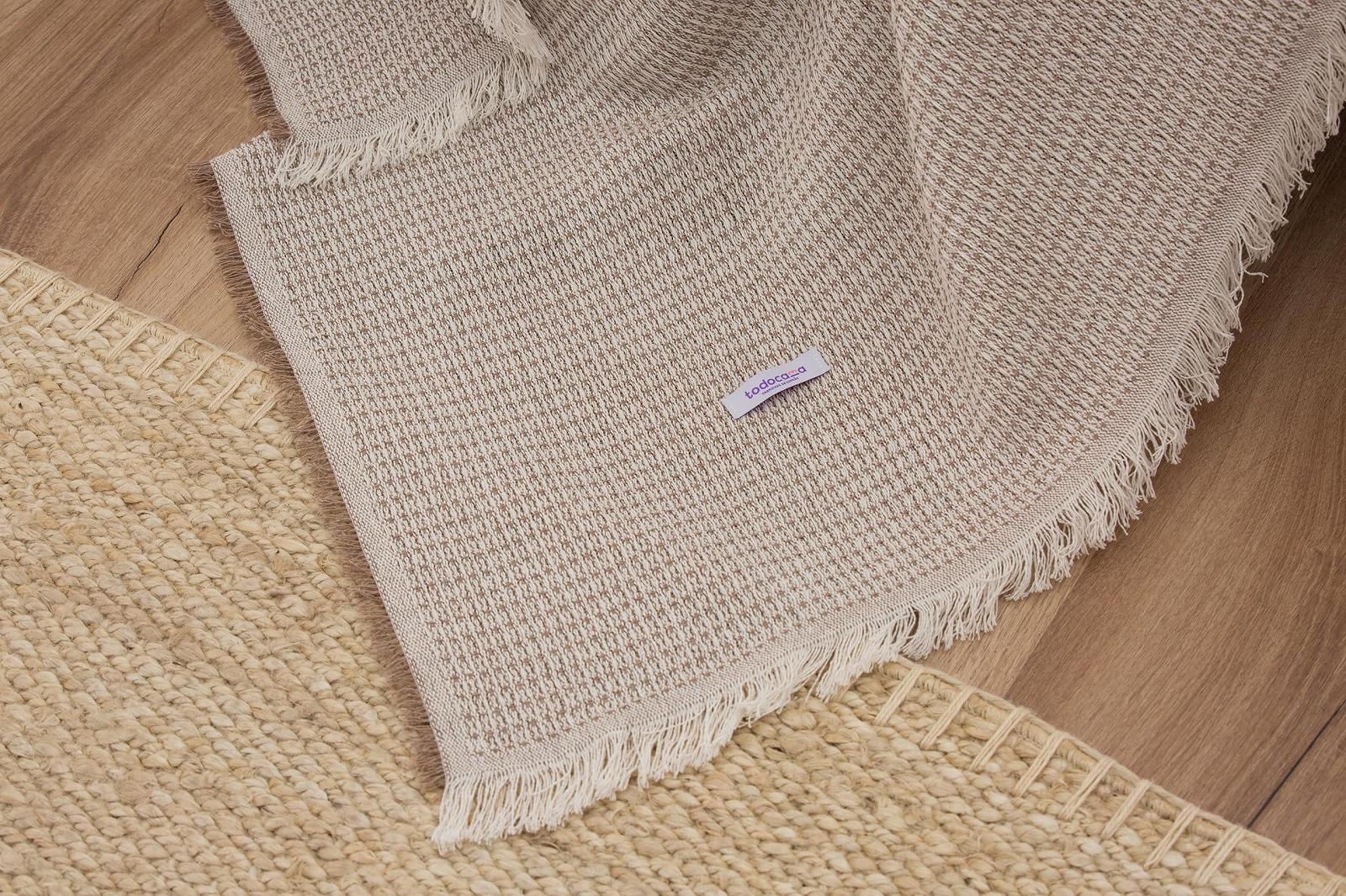 Покривало Todocama Багатоцільове Вафельний Пісочно-бежевий (230 x 260 см), фото №6