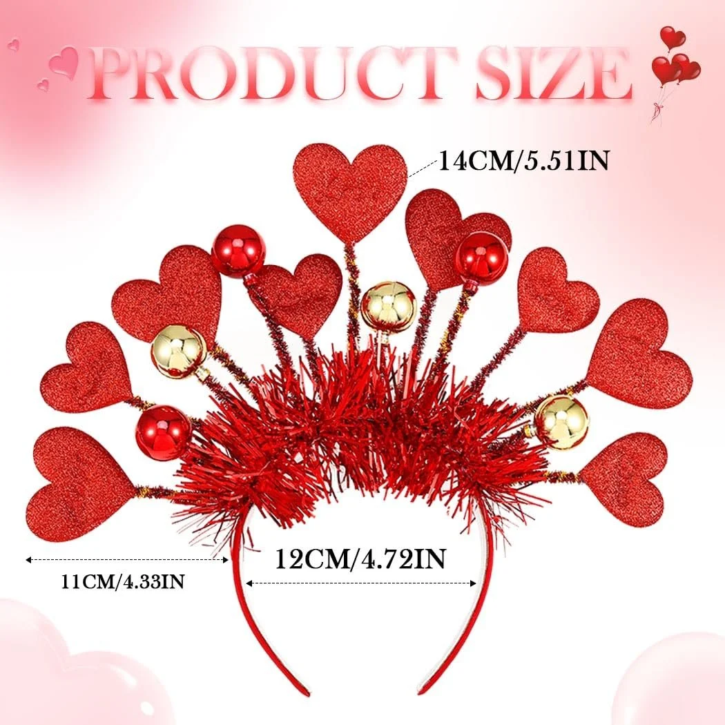 Обруч на Голову Серце Reaky Квітка Червоний, фото №5