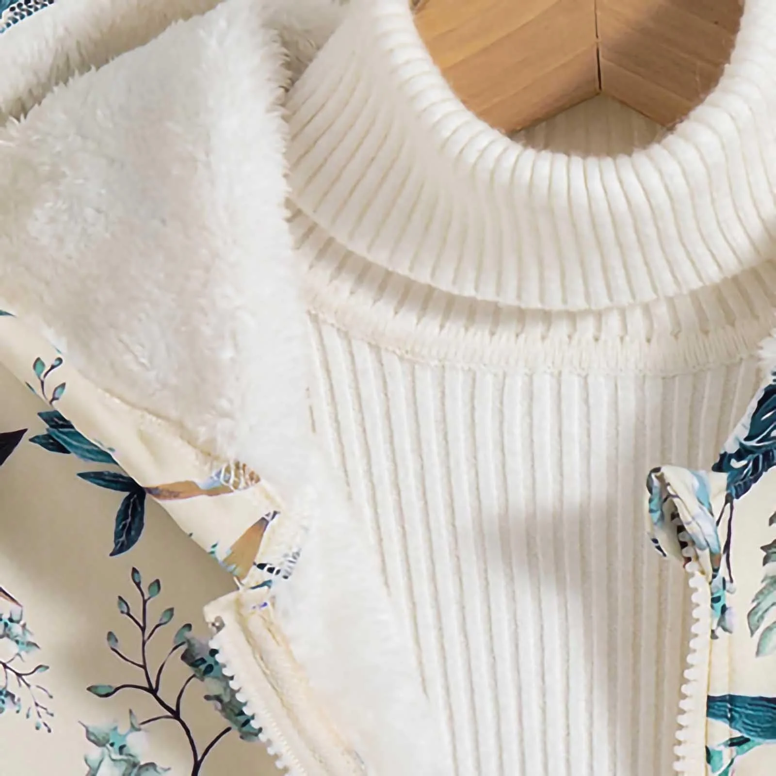 Куртка стьобана SYDUZAX для дівчат-підлітків, квітковий принт, фото №5