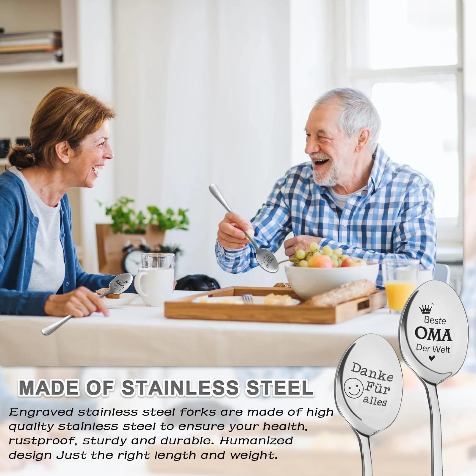 Ложка для морозива INNObeta Oma Wider Willen нержавіюча сталь (набір 2 шт), фото №6