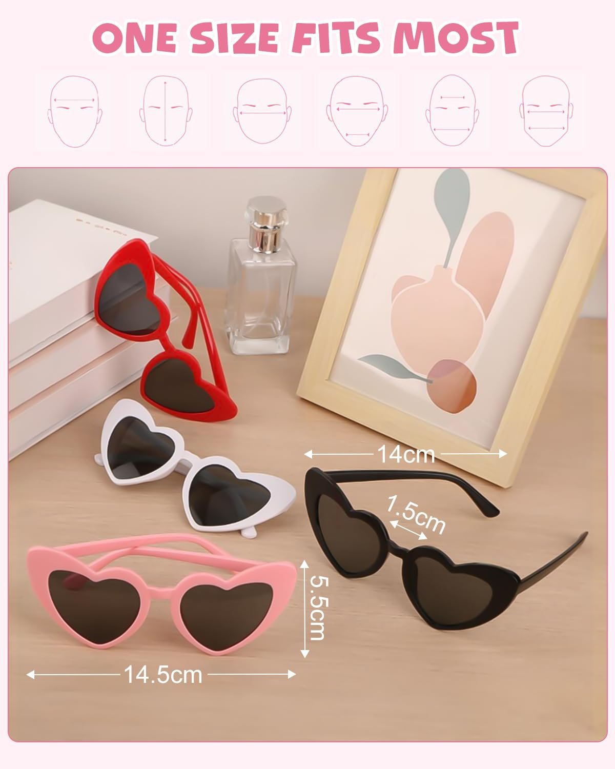 Солнцезащитные очки Cartlant В форме сердца, 4 цвета, фото №2