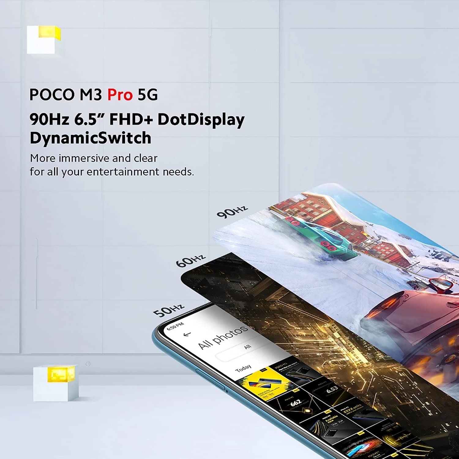 Смартфон Poco M3 Pro Dual 5G 4GB 64GB MediaTek Dimensity 700 6.5" 90 Гц FHD+ DotDisplay 5000 мАг 48 Мп AI Triple Camera Global Version Чорний, фото №7