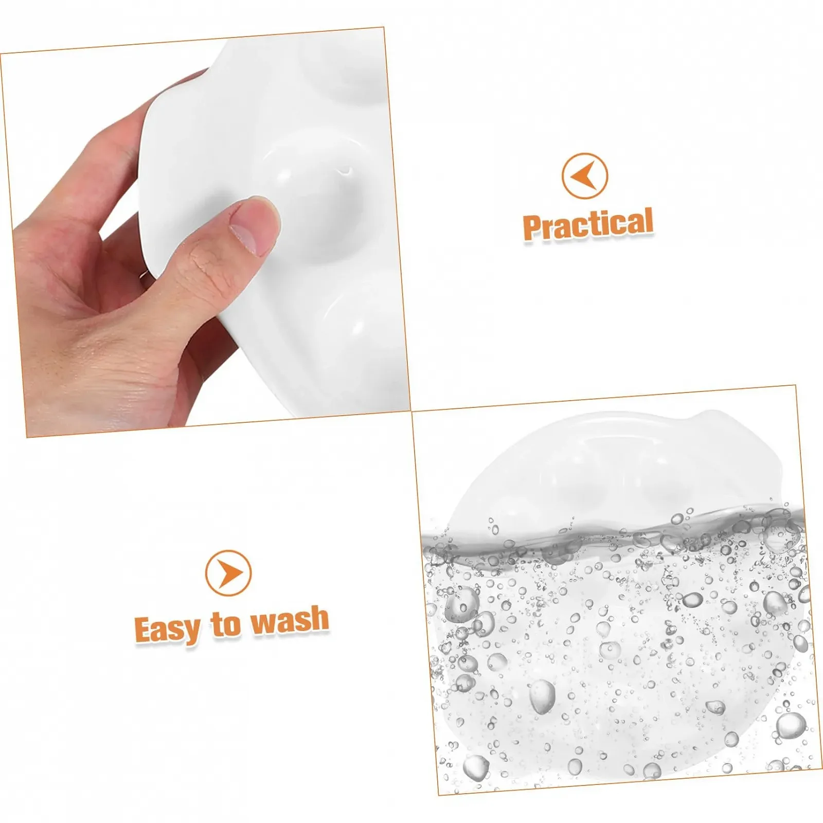 Форма для запекания Toyvian Керамическая для улиток и морепродуктов с ручками Белая, фото №3