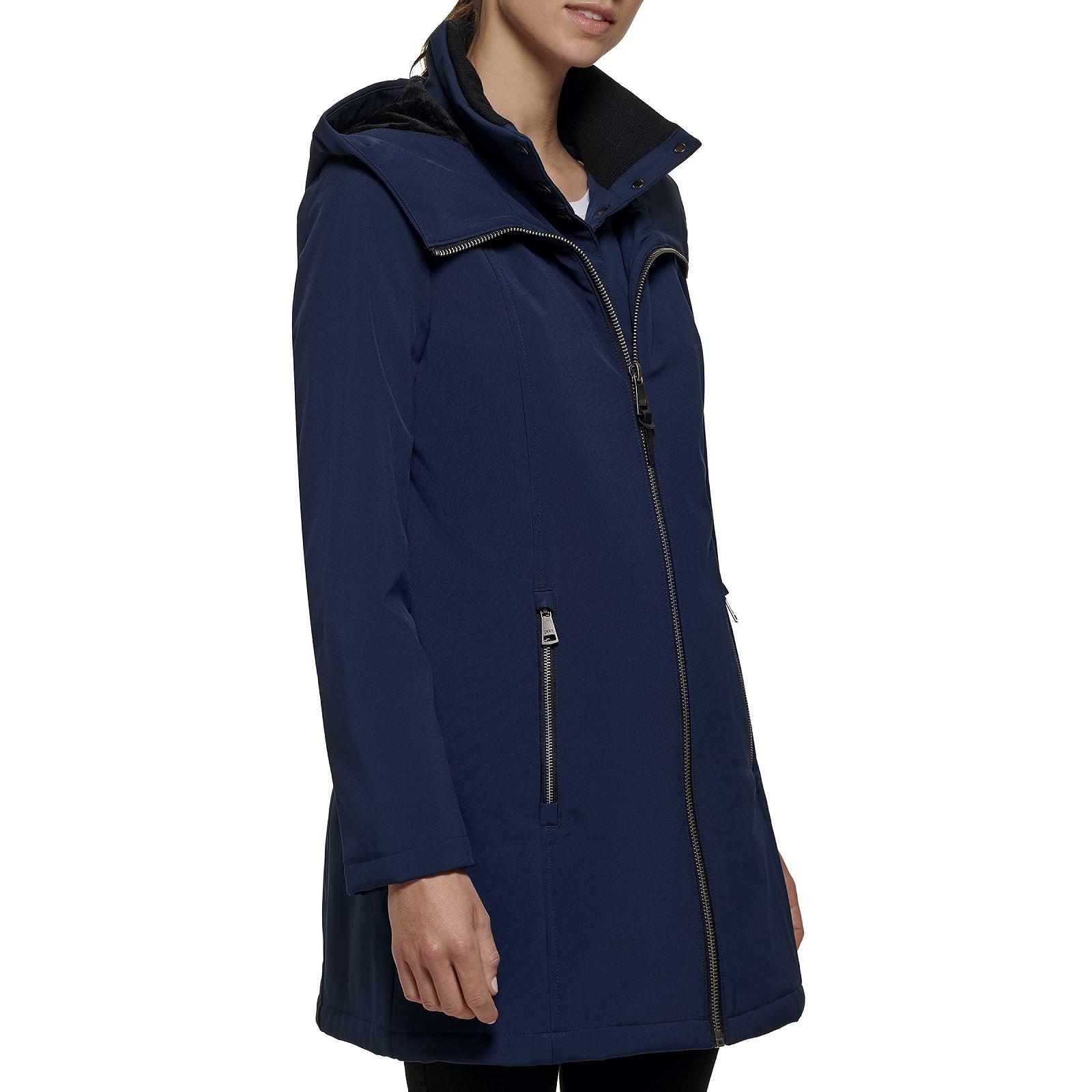 Куртка DKNY Жіноча на блискавці з капюшоном, фото №4