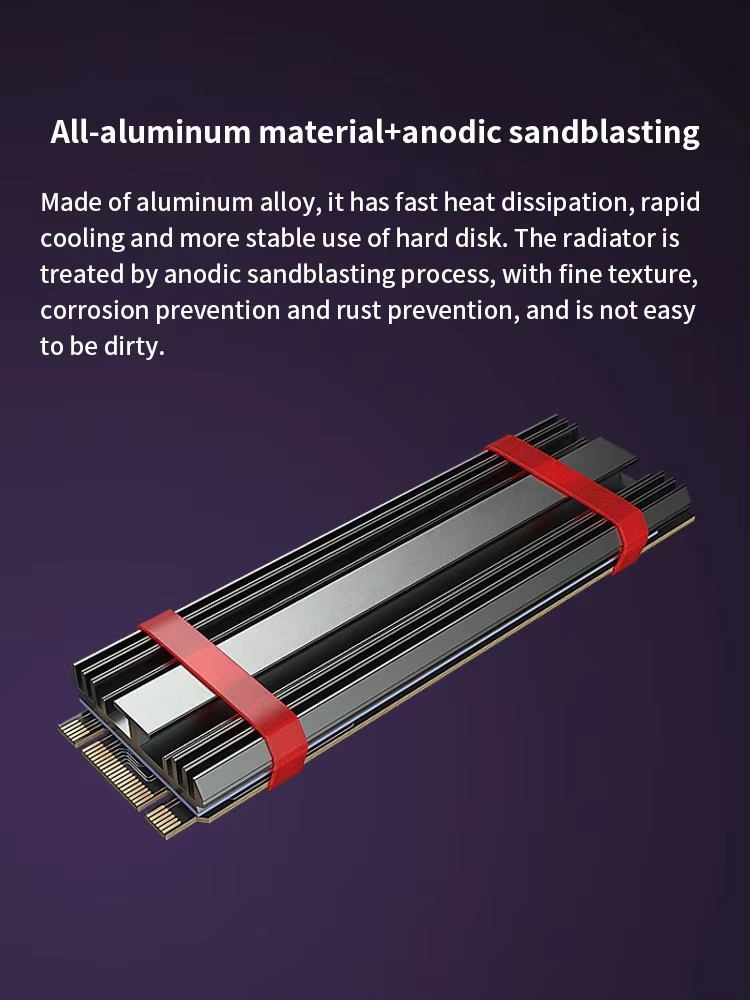 Радиатор для охлаждения SSD Teucer Slim M.2 2280 NVMe Sata для PS5 PC ноутбука, фото №10 Радиатор для охлаждения SSD Teucer Slim M.2 2280 NVMe Sata для PS5 PC ноутбука, фото №10
