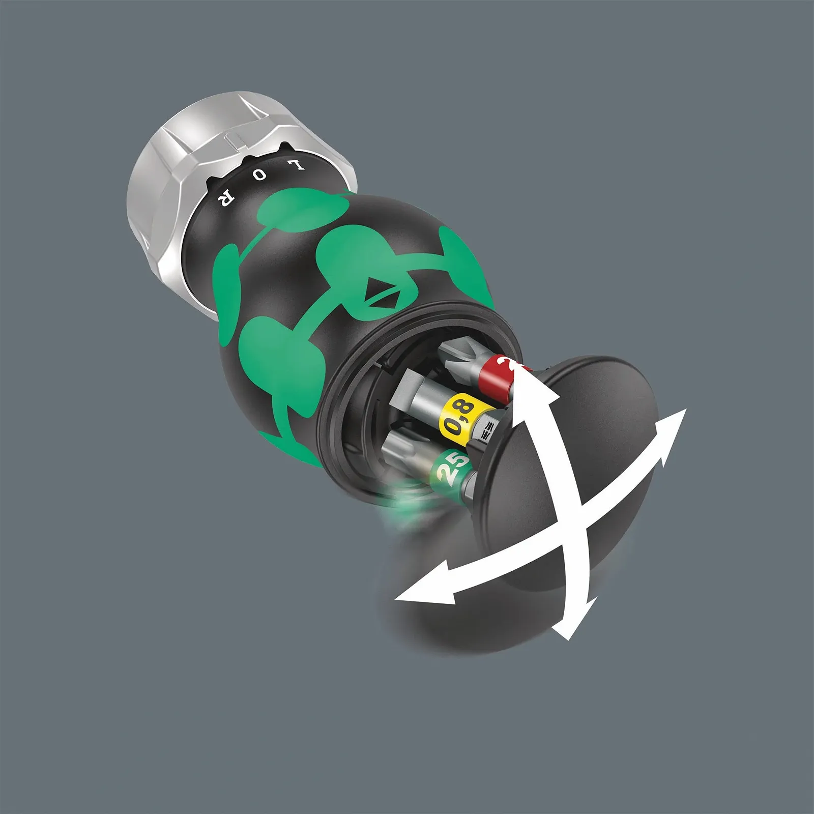 Викрутка з реверсом Wera Kraftform Kompakt Stubby Magazine RA 1 6 предметів, фото №4