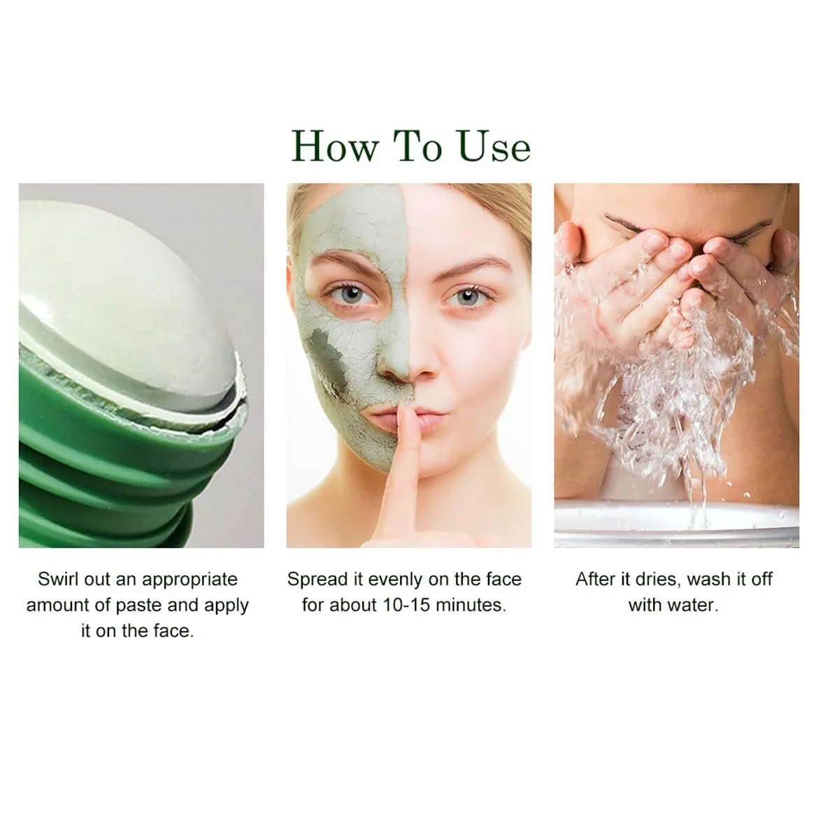 Маска-стик Green Tea Очищающая с экстрактом зеленого чая для удаления черных точек, увлажнения лица, контроля жирности, глубокого очищения пор, для всех типов кожи, 3 шт, фото №5