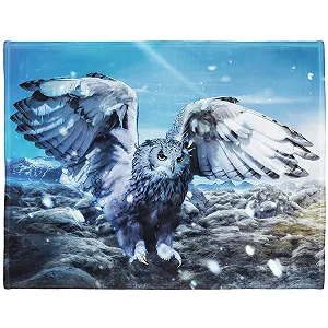 Одеяло YISUMEI Фланель Мягкое Флисовое Одеяло Белая Сова 150 x 200 см - Фото 1