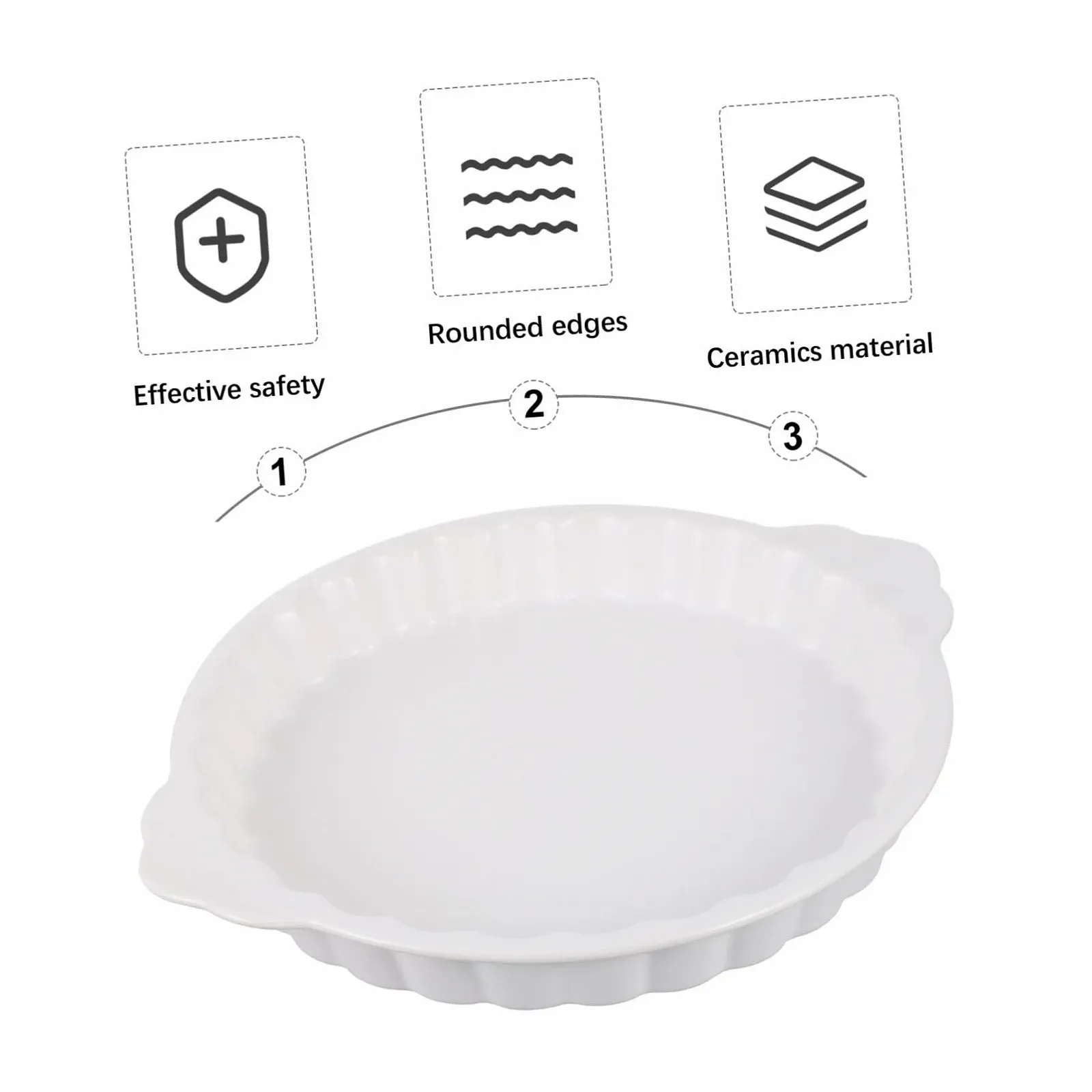 Противень для запекания керамический Retro с ручками, фото №4