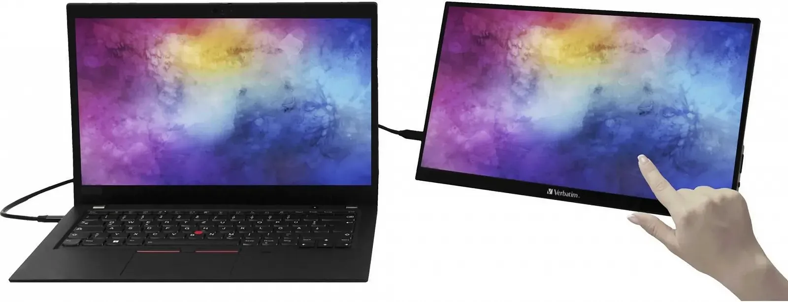 Монитор портативный сенсорный 14" Verbatim PMT-14 Full HD IPS 60 Гц, фото №4