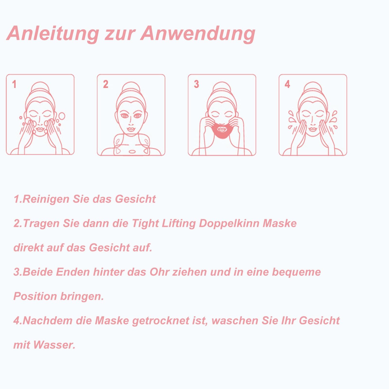 Маска для подтяжки подбородка Soleneva 6 x Tight Lifting Double Chin Mask, для формирования V-образной линии лица, фото №6