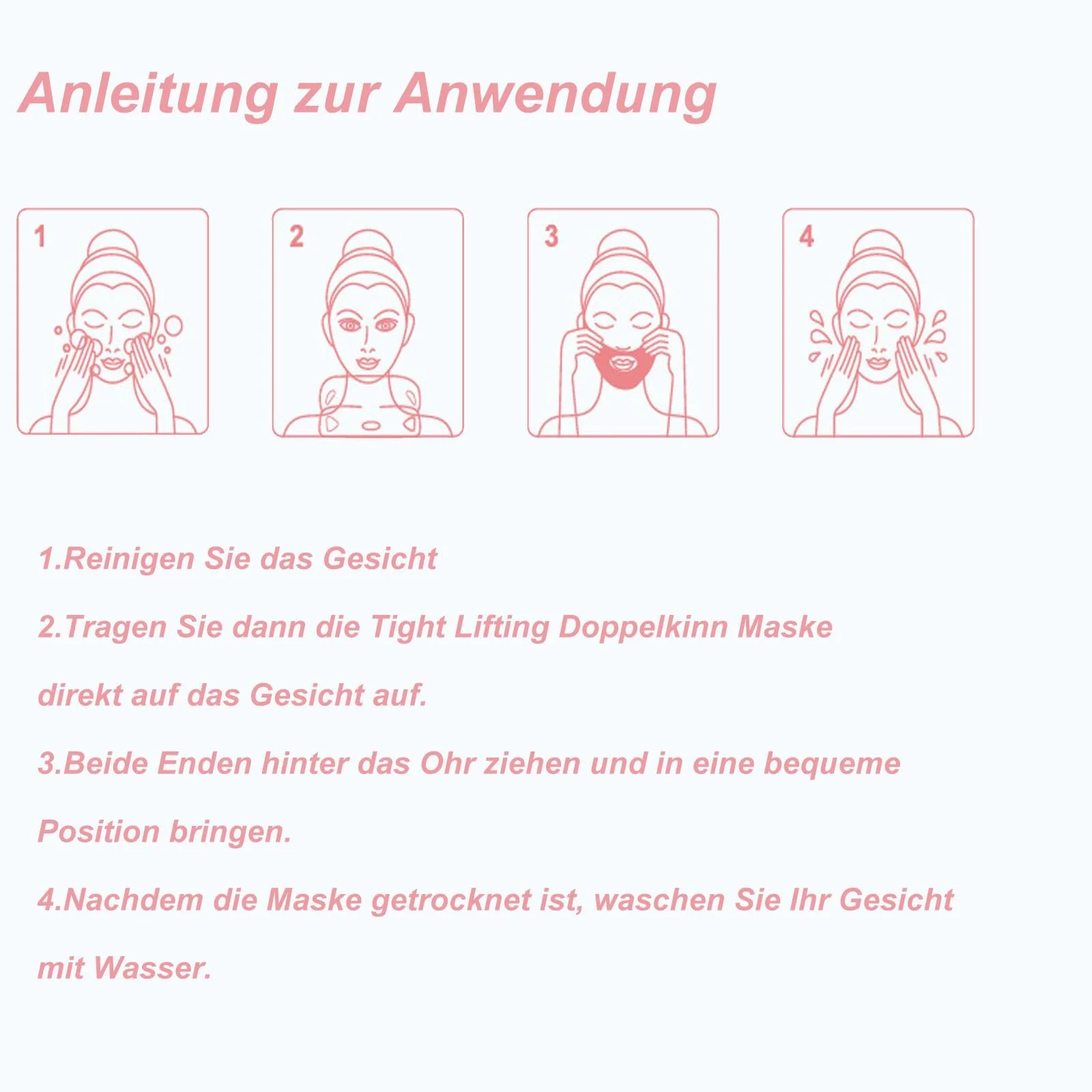 Маска для підтяжки підборіддя Soleneva 6 x Tight Lifting Double Chin Mask, для формування V-подібного контуру обличчя, фото №6