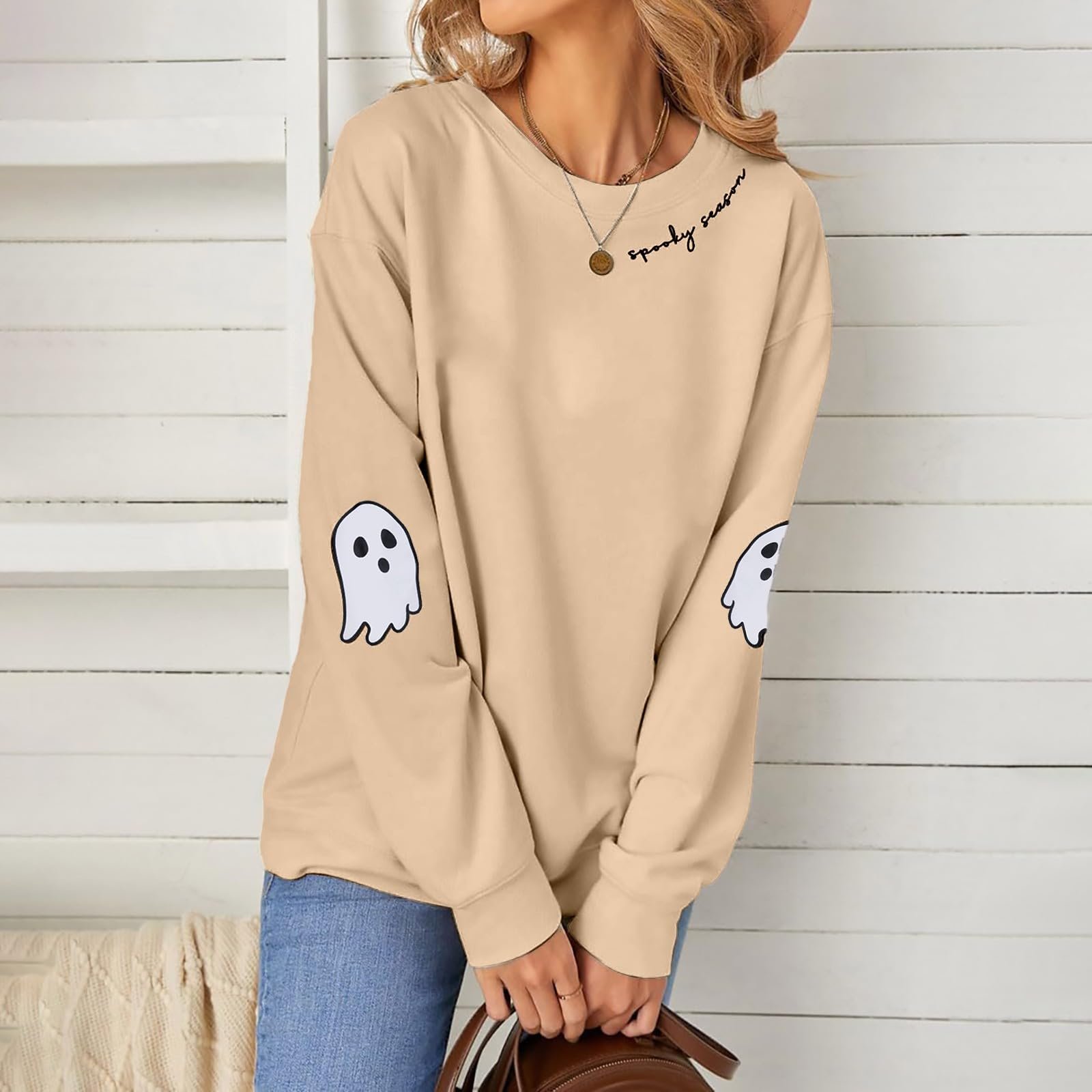 Женский Свитшот Generisch Винтажный Принт Хеллоуин, фото №2 Женский Свитшот Generisch Винтажный Принт Хеллоуин, фото №2