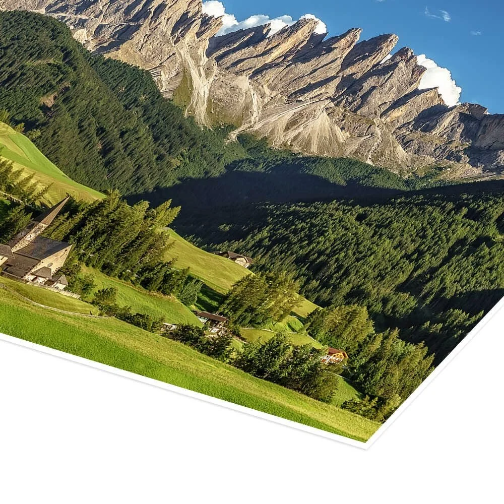 Постер Achim Thomae Villnösstal с видом на вершины Одле - Доломиты, Южный Тироль 80 x 40 см, фото №3