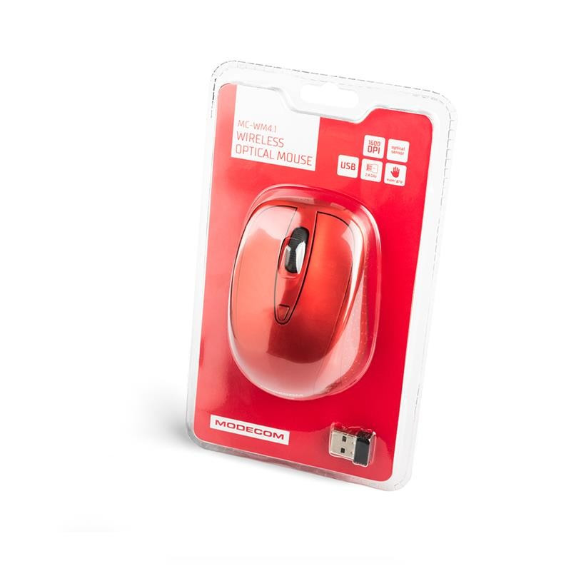 Комп'ютерна мишка бездротова Modecom MC-WM4.1 M-MC-0WM4.1-500 USB Red, фото №6