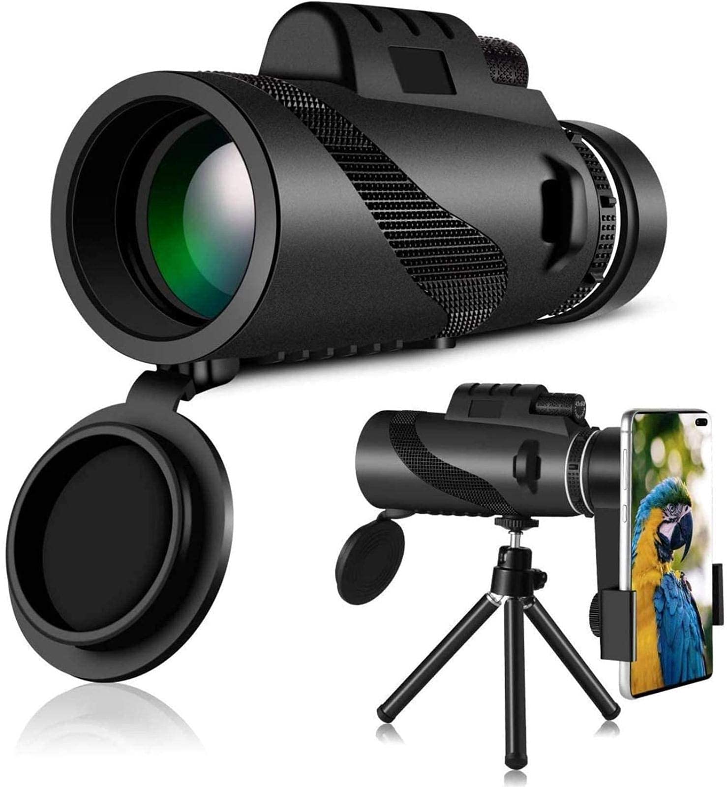 Монокуляр HD 40x60 З тримачем для смартфона та штативом Чорний, фото №1