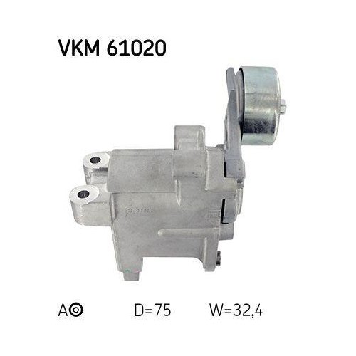 Натяжитель ремня, поликлиновой ремень SKF VKM 61020 для TOYOTA, фото №3 Натяжитель ремня, поликлиновой ремень SKF VKM 61020 для TOYOTA, фото №3