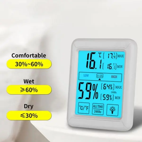 Термогигрометр многофунциональный ELITE-SDC с большим дисплеем высокоточный, фото №4 Термогигрометр многофунциональный ELITE-SDC с большим дисплеем высокоточный, фото №4