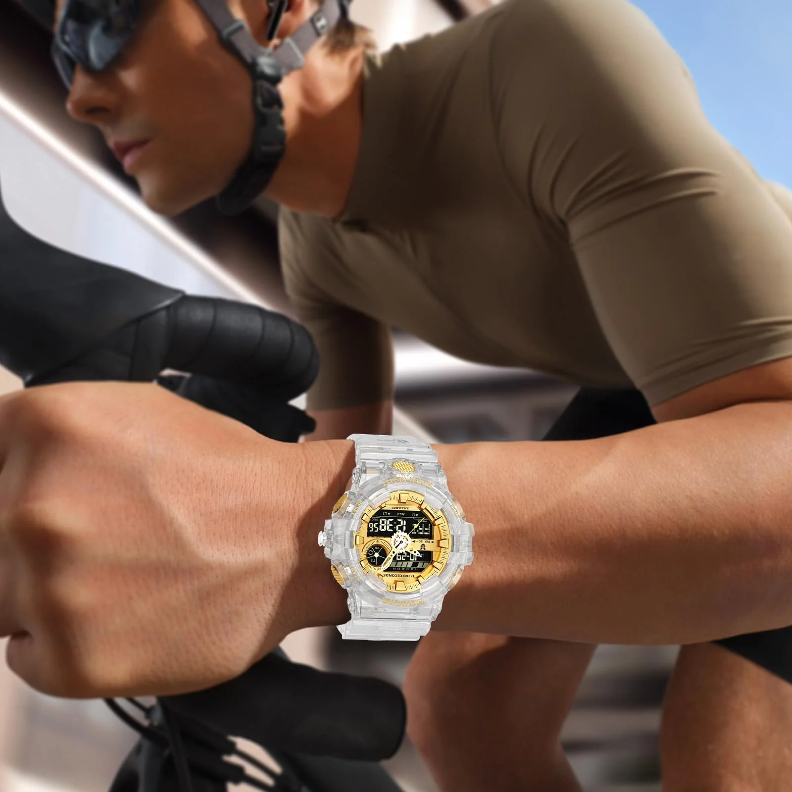 Мужские военные часы PINDOWS Спортивные электронные часы с датой Многофункциональный светодиодный будильник Секундомер, фото №7 Мужские военные часы PINDOWS Спортивные электронные часы с датой Многофункциональный светодиодный будильник Секундомер, фото №7