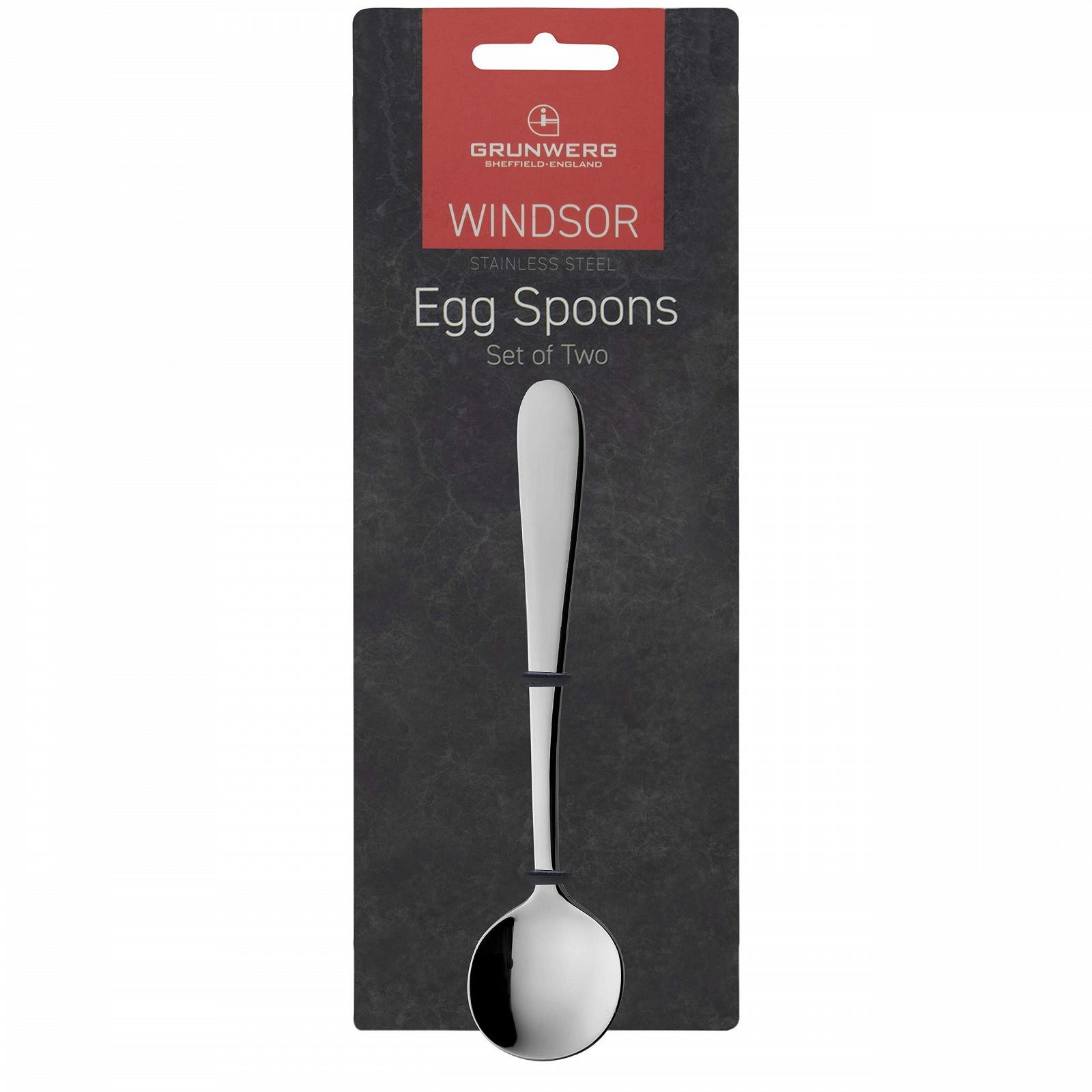 Ложки для яиц Grunwerg Windsor 2 шт, серебристый, фото №2 Ложки для яиц Grunwerg Windsor 2 шт, серебристый, фото №2