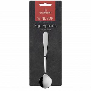 Ложки для яиц Grunwerg Windsor 2 шт, серебристый synthetic.ua - Фото 1