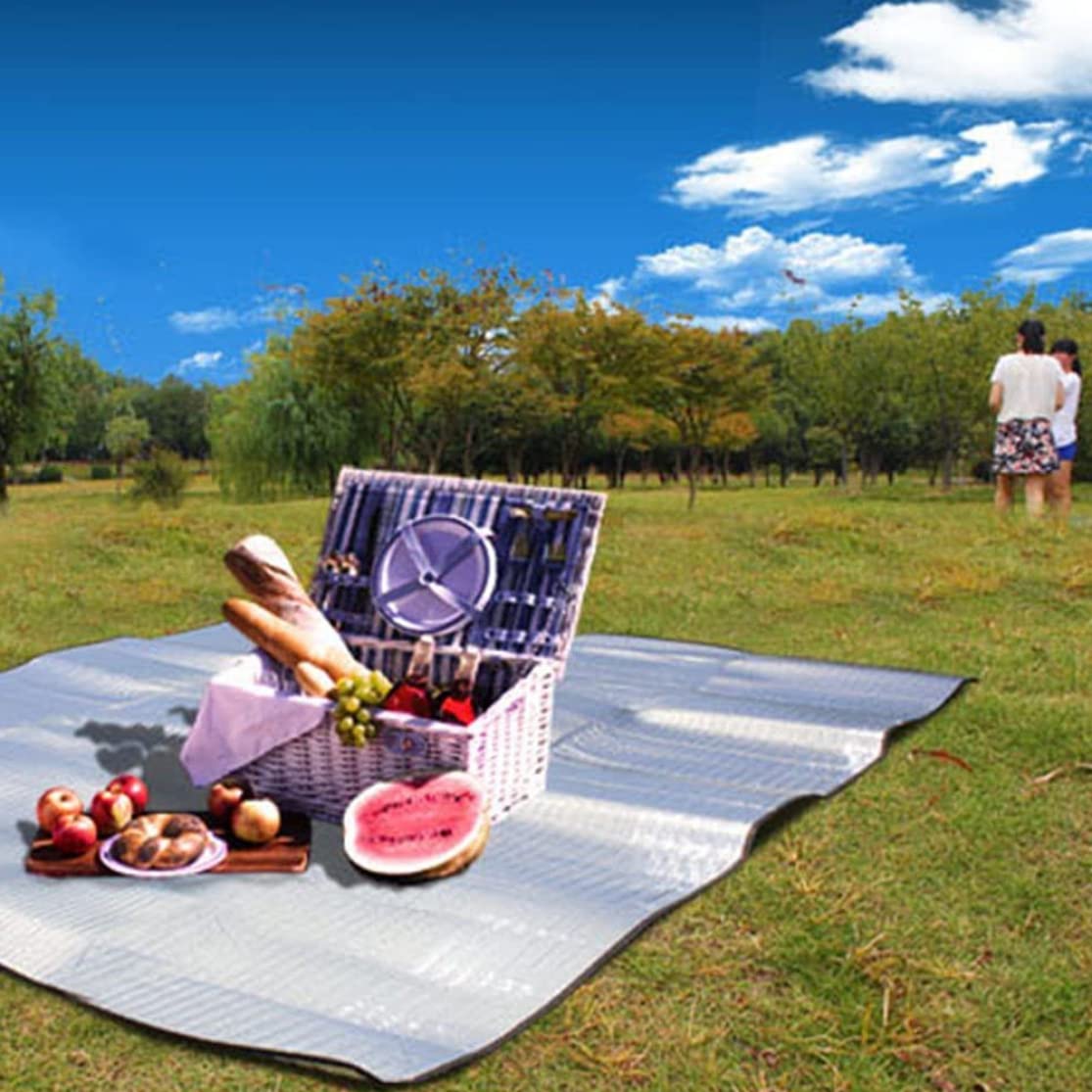 Килимок Camping Mat Foam Film Blanket для кемпінгу 200 x 150 см тепловий ізоляційний алюмінієвий, фото №4