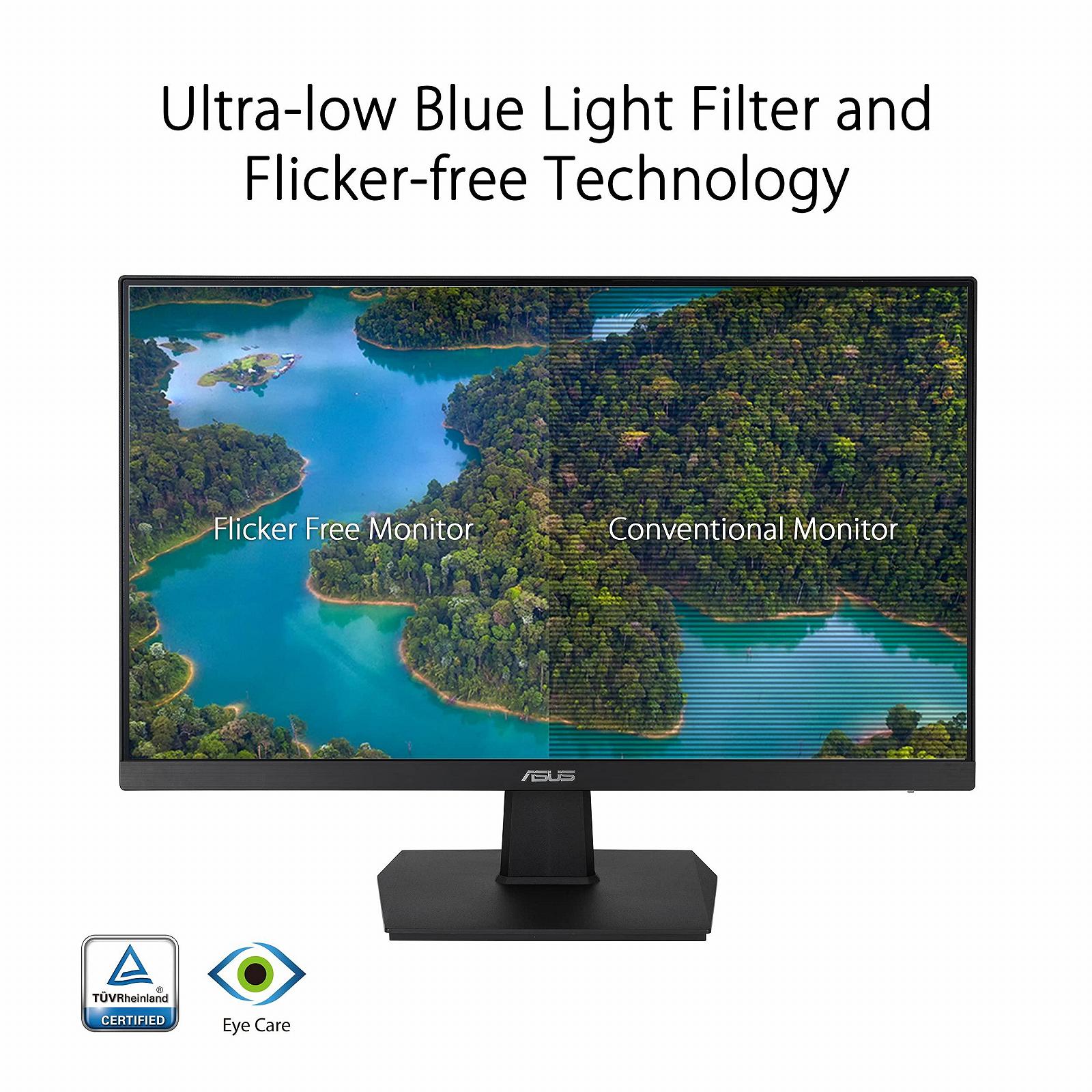 Монітор ASUS Eye Care VA247HE 24 дюйми Full HD Безрамковий Без мерехтіння Синій фільтр FreeSync, фото №4