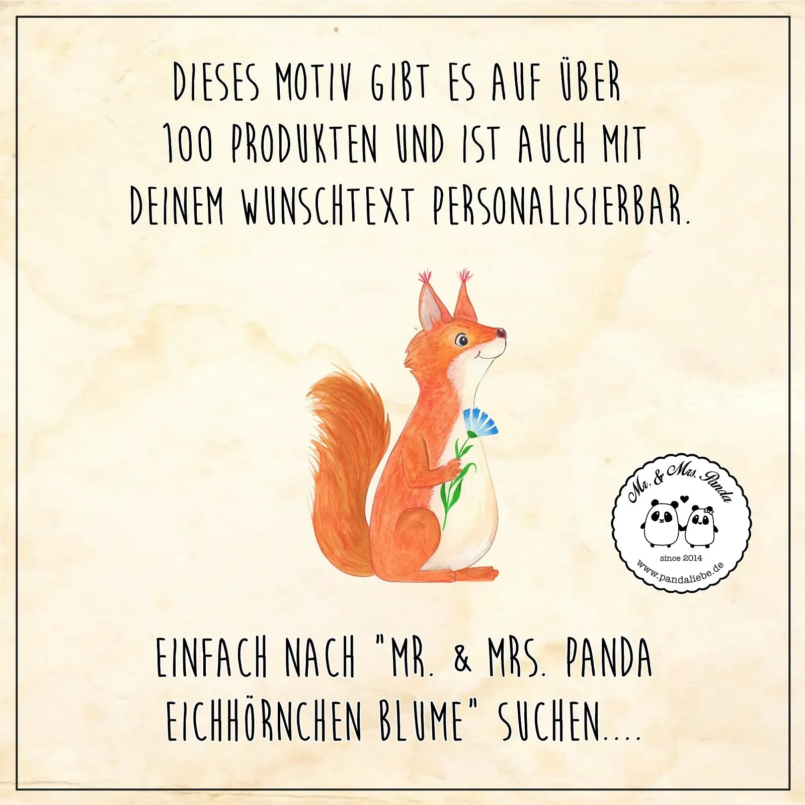 Миска для завтрака Mr. & Mrs. Panda Персонализированная Белка Цветок, фото №6