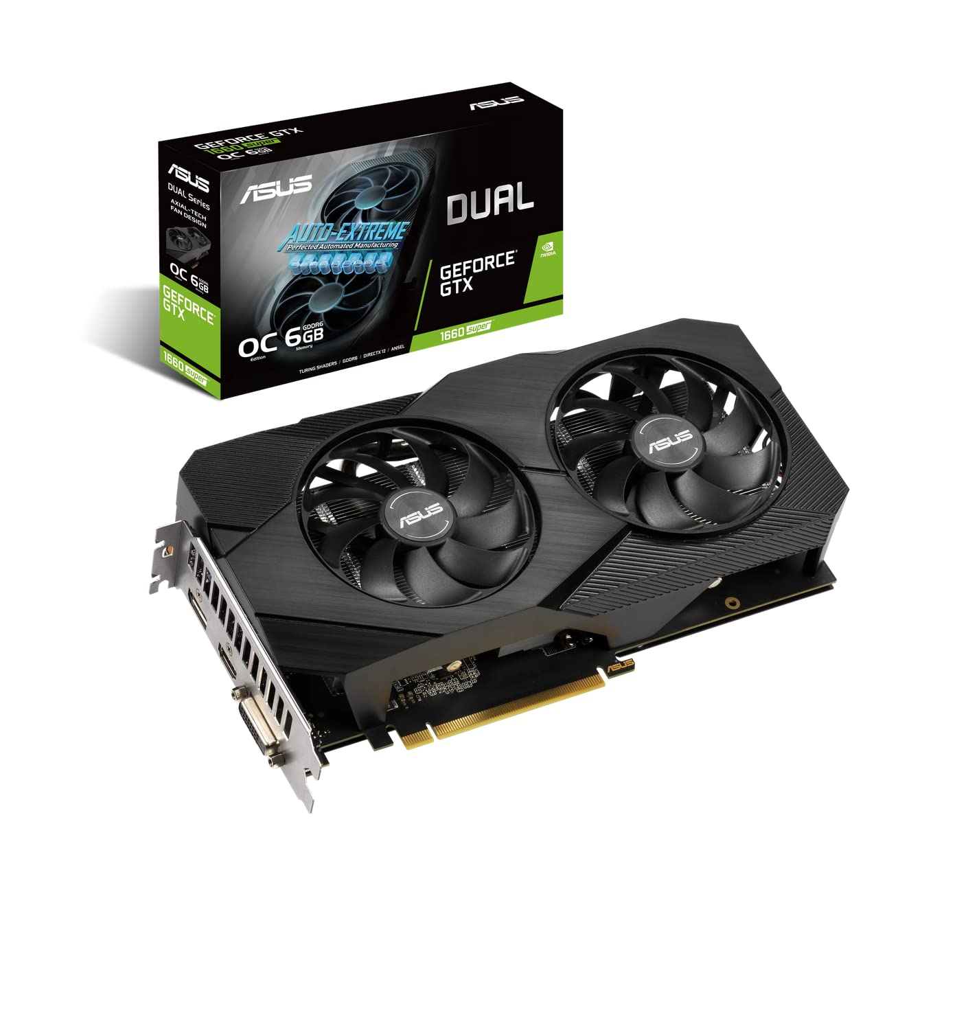 Видеокарта Asus Nvidia GeForce GTX 1660 Super Dual OC 6G Gaming, фото №1