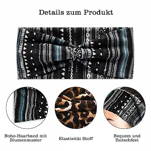 Повязка на голову Эластичная в стиле бохо для женщин synthetic.ua - Фото 1