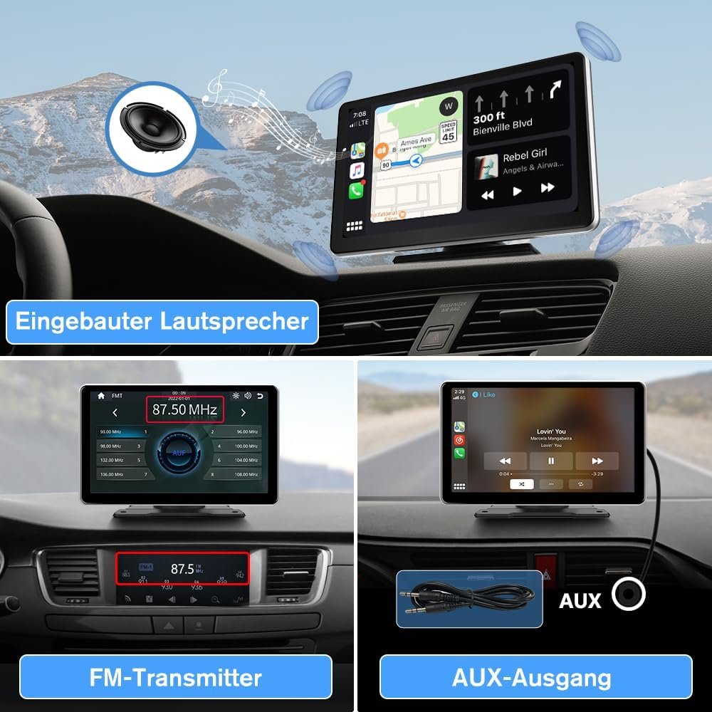 Автомагнітола AWESAFE / 9" / Сенсорна / Apple CarPlay / Android Auto / Bluetooth / USB / AUX / SD slot, фото №5