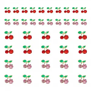 3D Подвески для ногтей 3D Ювелирные изделия для ногтей Симпатичные стразы для ногтей Кристалл Блестящие драгоценные камни для ногтей Сплавные заклепки для ногтей Украшения для ногтей на День святого Валентина для женщин Девушек 40 штук - Фото 1