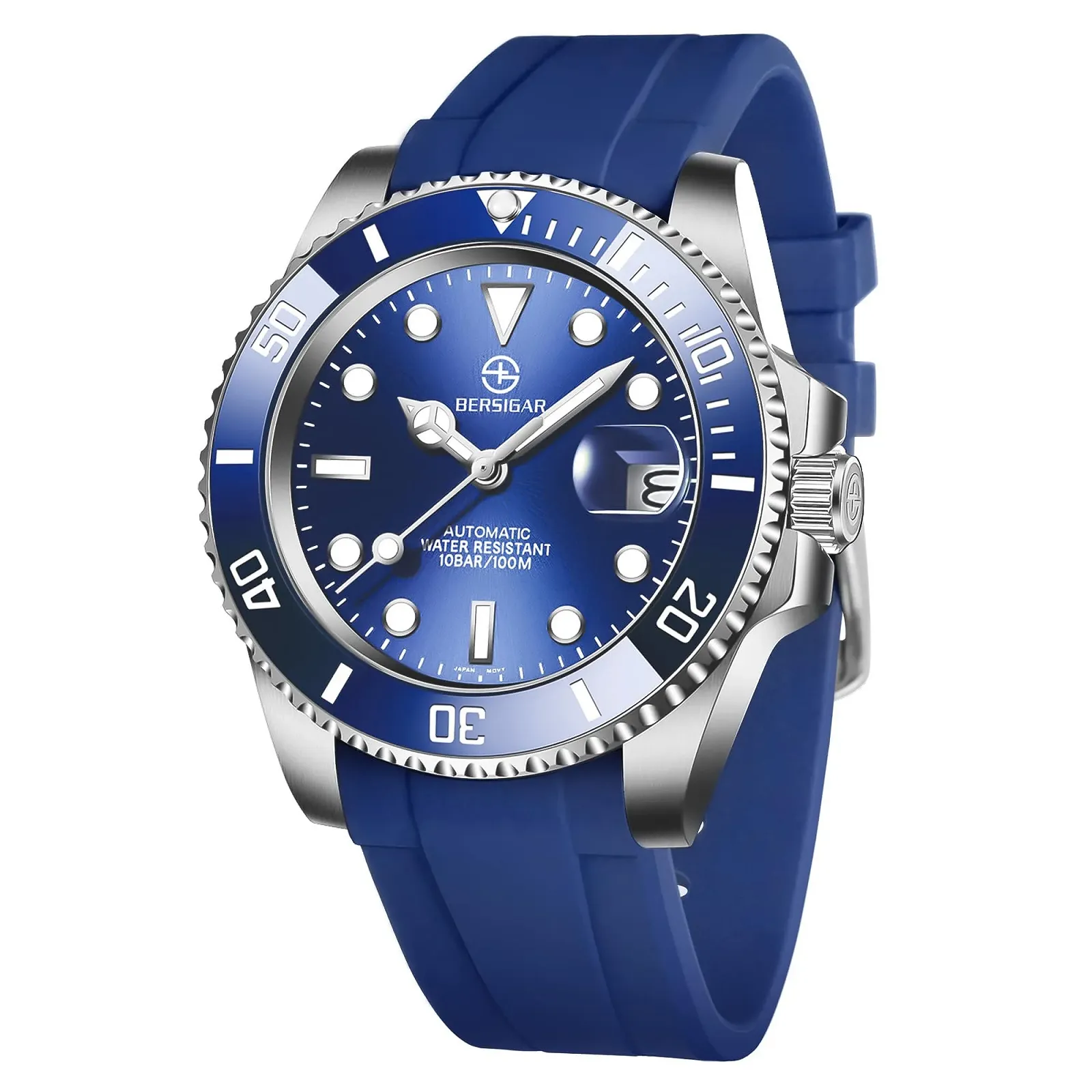 Механические Мужские Часы Автоматические Аналоговые 100 м Водонепроницаемые Мужские Дайвер Сапфировое Стекло Ремешок из Нержавеющей Стали Календарь Металлический Браслет, фото №1 Механические Мужские Часы Автоматические Аналоговые 100 м Водонепроницаемые Мужские Дайвер Сапфировое Стекло Ремешок из Нержавеющей Стали Календарь Металлический Браслет, фото №1