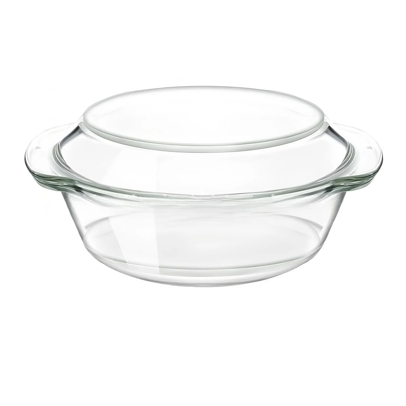 Скляна форма для запікання Кругла з кришкою 23.7 см 1500 мл, фото №1