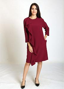 Платье InDresser S Бордовый (IN-0209Н009Д-Bordo) - Фото 1