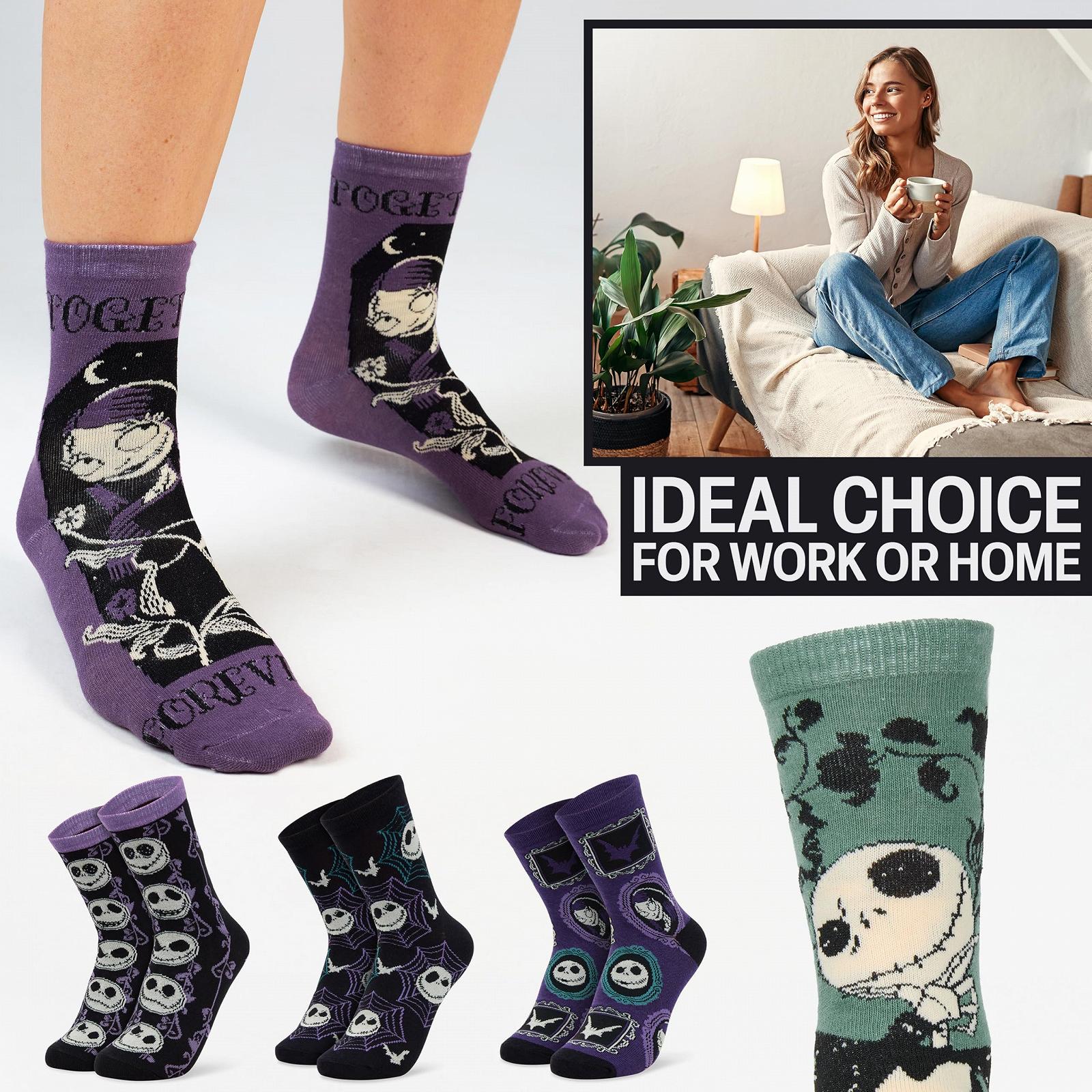 Женские носки Disney, набор 5 пар, чулки с рисунками Stitch, Minnie, Villains и другие, подарки для женщин и девушек-подростков, фото №4