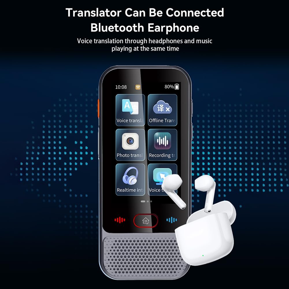 Пристрій для перекладу мов Matybobe Портативний 139 іноземними мовами, фото №5